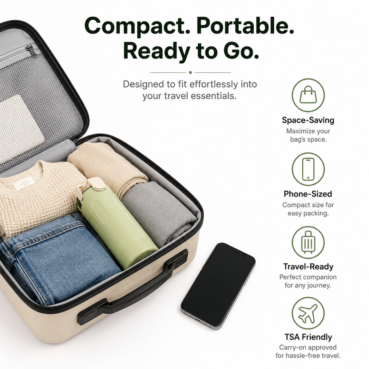 Showeriffic™ – Compact Travel Shower Essential